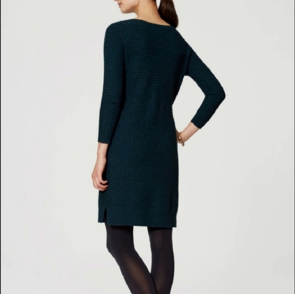 Loft Forest Green Sweater Dress - Picture 5 of 5